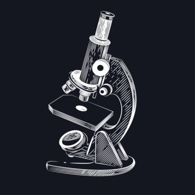 Vector image of a microscope